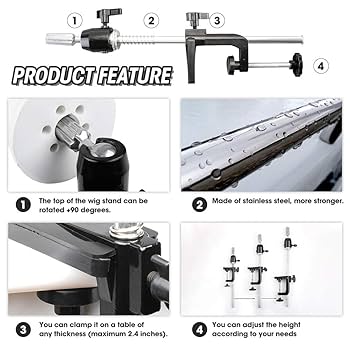 Amazon.co.jp: スケーラブルウィッグスタンド Cクランプ